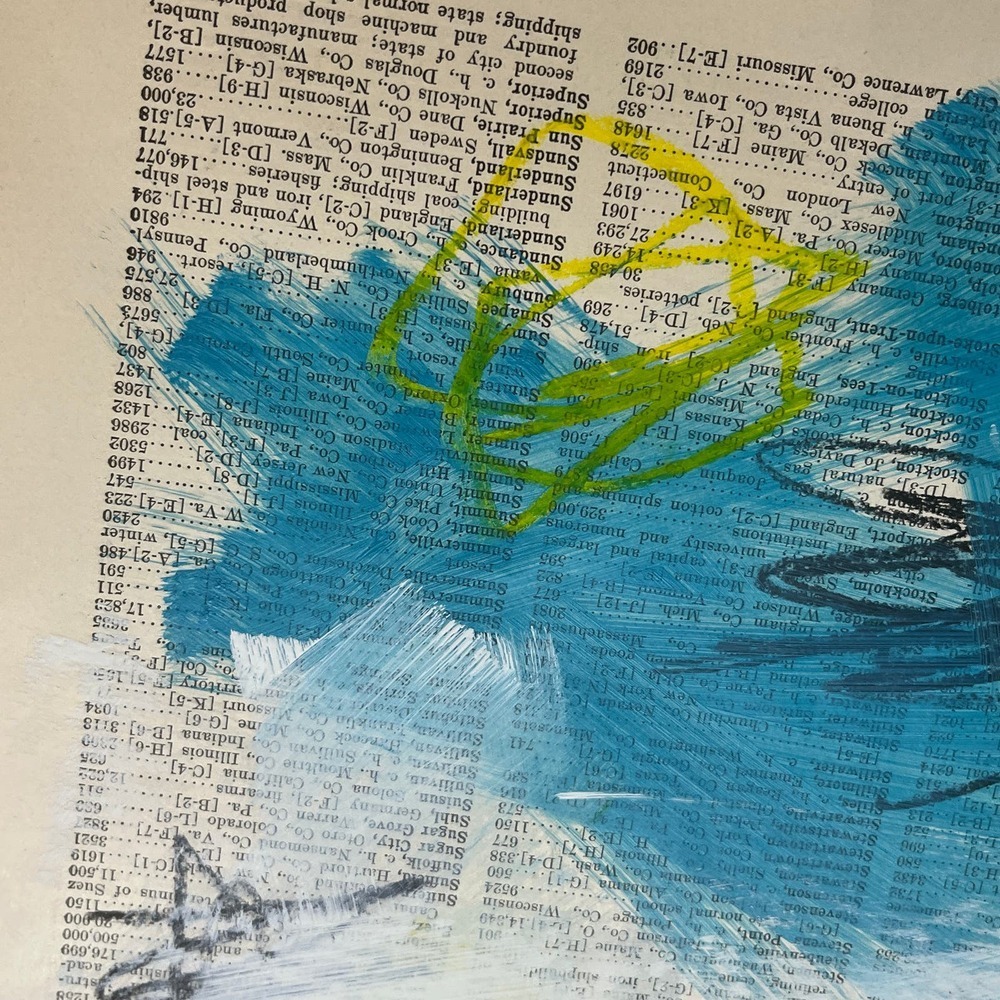 Original Mixed Media Abstract Art Painting 10x13.5” Wanderlust Series #28 - Picture 2 of 5